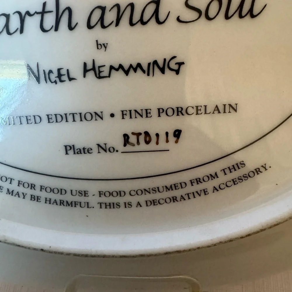 The Franklin Mint Plate “Hearth And Soul” by Nigel Hemming Limited Edition EUC